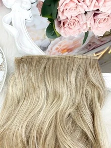 MEGA HAIR ADESIVO CABELO HUMANO ONDULADO 60 CM - 2 TIRAS - Champanhe - Visão 2