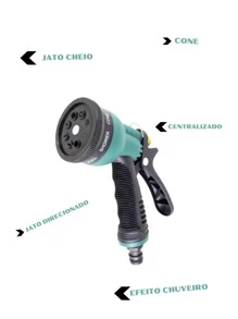 Esguicho Para Mangueira 7 Jatos - Verde Militar - Visão 1