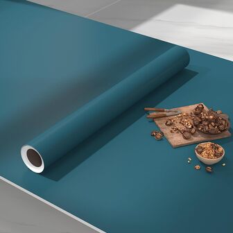 1 stuk Blauw Zelfklevend PVC Behang , Waterbestendig , Olievrij , Voor Slaapkamer & Keuken