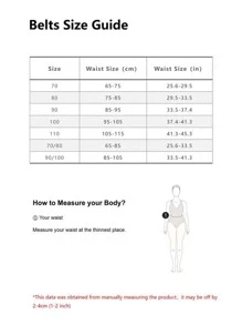 1pc Large Buckle Fashionable All-Matching Decorative Women's Belt For Daily Use Summer, School Fall, Autumn, Halloween - Black - View 4