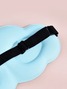 1pc-Beige Three-Dimensional Cloud Sleep Eye Mask Shade Sleep Eye Mask Simulation Silk Ice Feel Comfortable, Relax Fatigue, Lunch Break, Sleep