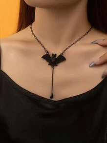 A哥特式黑暗的蝙蝠吊墜項鍊適合萬聖節 - 萬聖節項鍊 - 查看 5