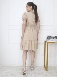 Women Dresses - 米色 - 查看 3