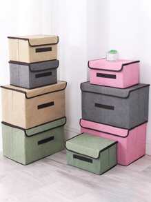 Cajas de almacenaje Plegable, Conjunto de 2 Cajas Organizadoras Tela, Cubos de Almacenamiento Organizadores de Contenedore para Ropa Juguetes Libros - Verde - Ver 10