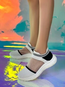 Women's Ice Silk Breathable Shoes, Men's Low-heels Lightweight Knitted Sport Casual Shoes, Fashionable And Versatile Ice Silk Running Shoes