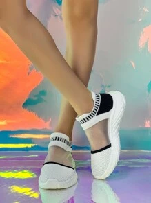 Women's Ice Silk Breathable Shoes, Men's Low-heels Lightweight Knitted Sport Casual Shoes, Fashionable And Versatile Ice Silk Running Shoes