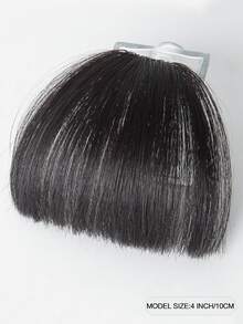 劉海髮夾-劉海夾在劉海和曲綫劉海,發片適合女士,馬尾辮延伸,日常穿著和方便 - 黑色 - 查看 3