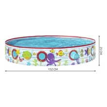 Piscina Infantil Circular Bestway 435 Litros Premium - Azul - Visão 2