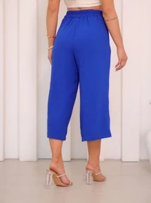 Women Pants - 寶藍色 - 查看 2