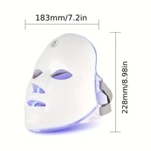 Aedwdpe Led Light Therapy Facial Mask, Home Beauty Instrument For Skin Care - 白色 - 查看 3