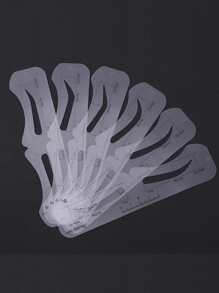 L Size Soft Ruler Eyebrow Stencil Shaper Sticker Eyebrow Shaping Makeup Tools 6 Design / Set