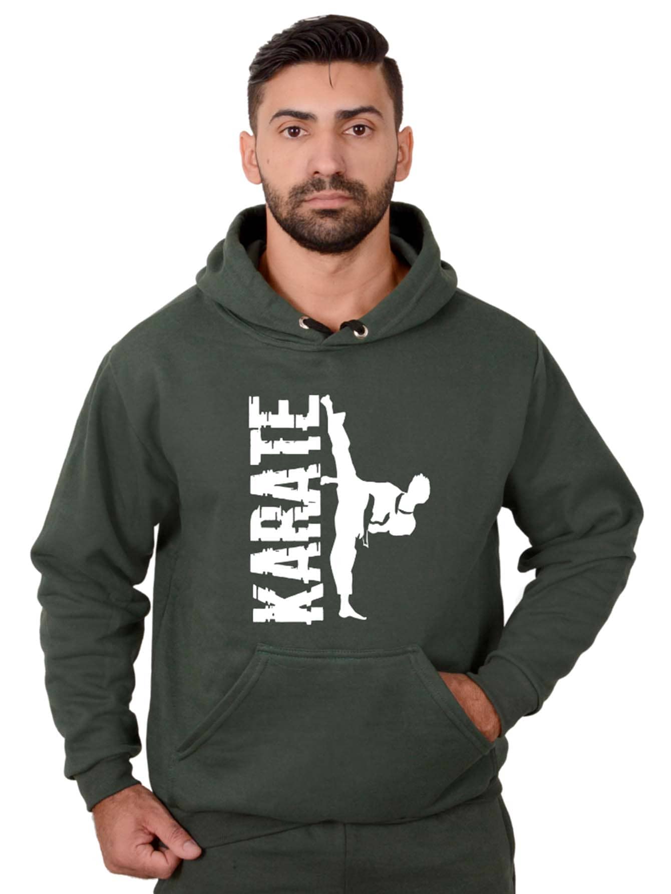 Men Sweatshirts - 墨綠色 - 查看 1