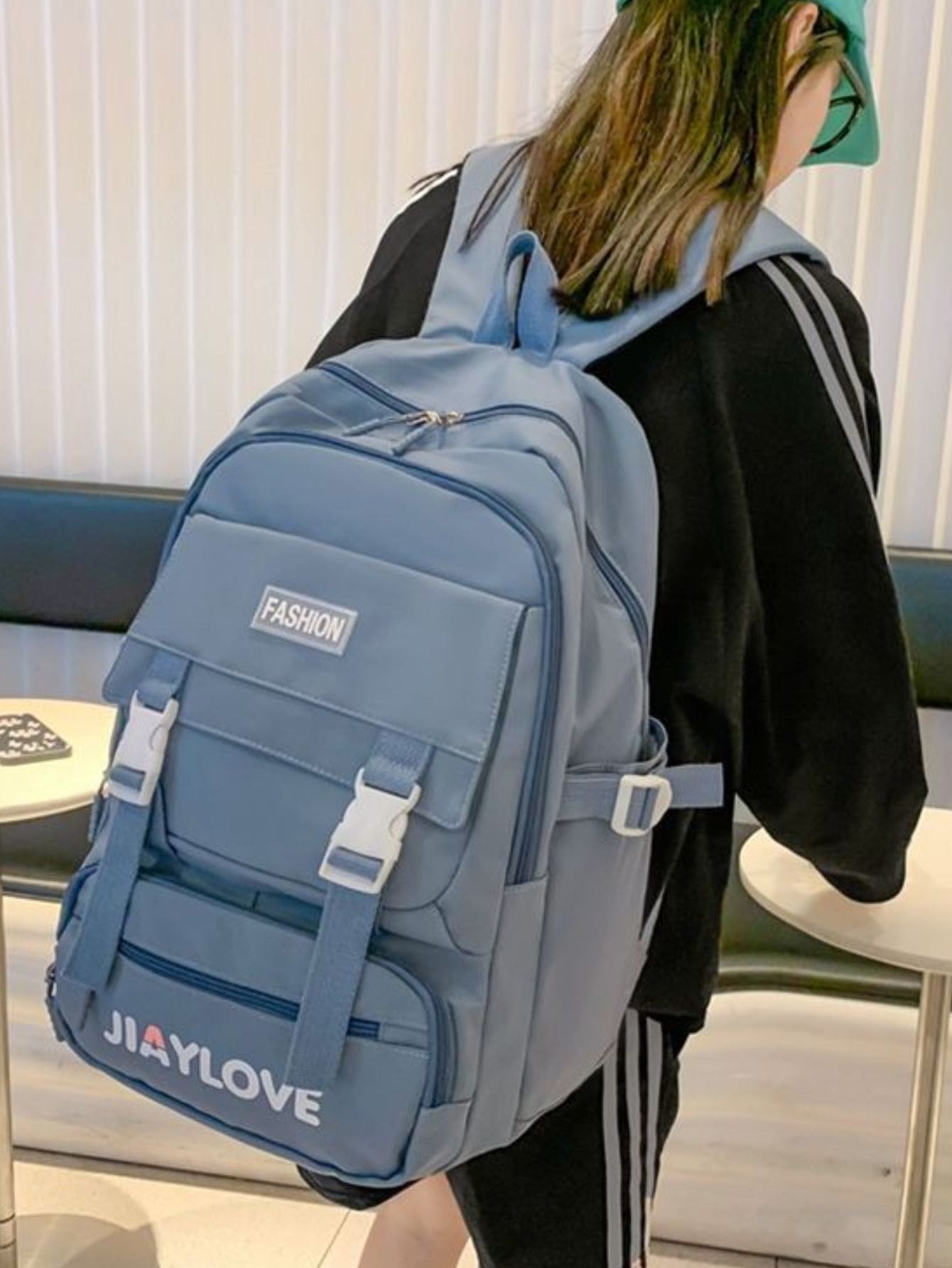 Women Functional Backpacks - 淺藍色 - 查看 1