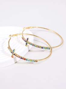 1pair Cross Design Women's Earrings - Multicolor - View 2