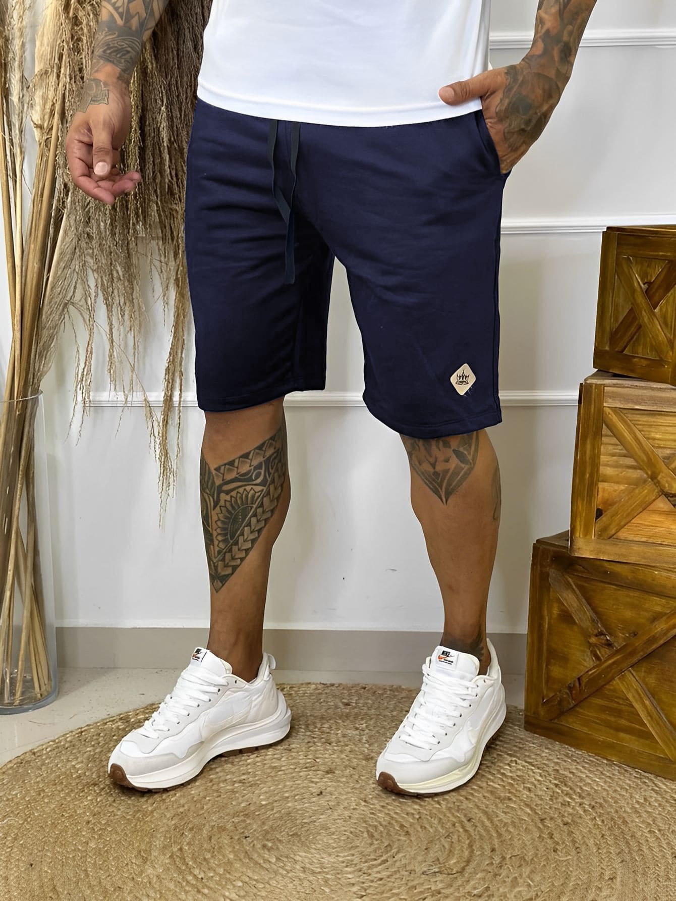 Men Shorts - 藏蓝色 - 查看 1
