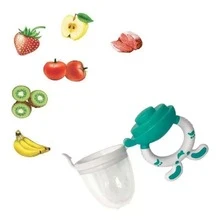 chupon para fruta, papilla y alimentos, con 3 boquillas intercambiables - Rosa - Ver 3