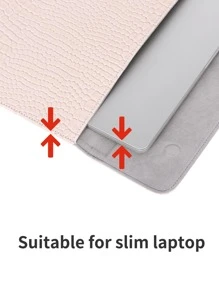 canvas artisan 超薄 PU 办公包 信封包 鳄鱼纹 笔记本电脑内胆包 适用于 Macbook MagicBook 女款 - 粉色 - 查看 8