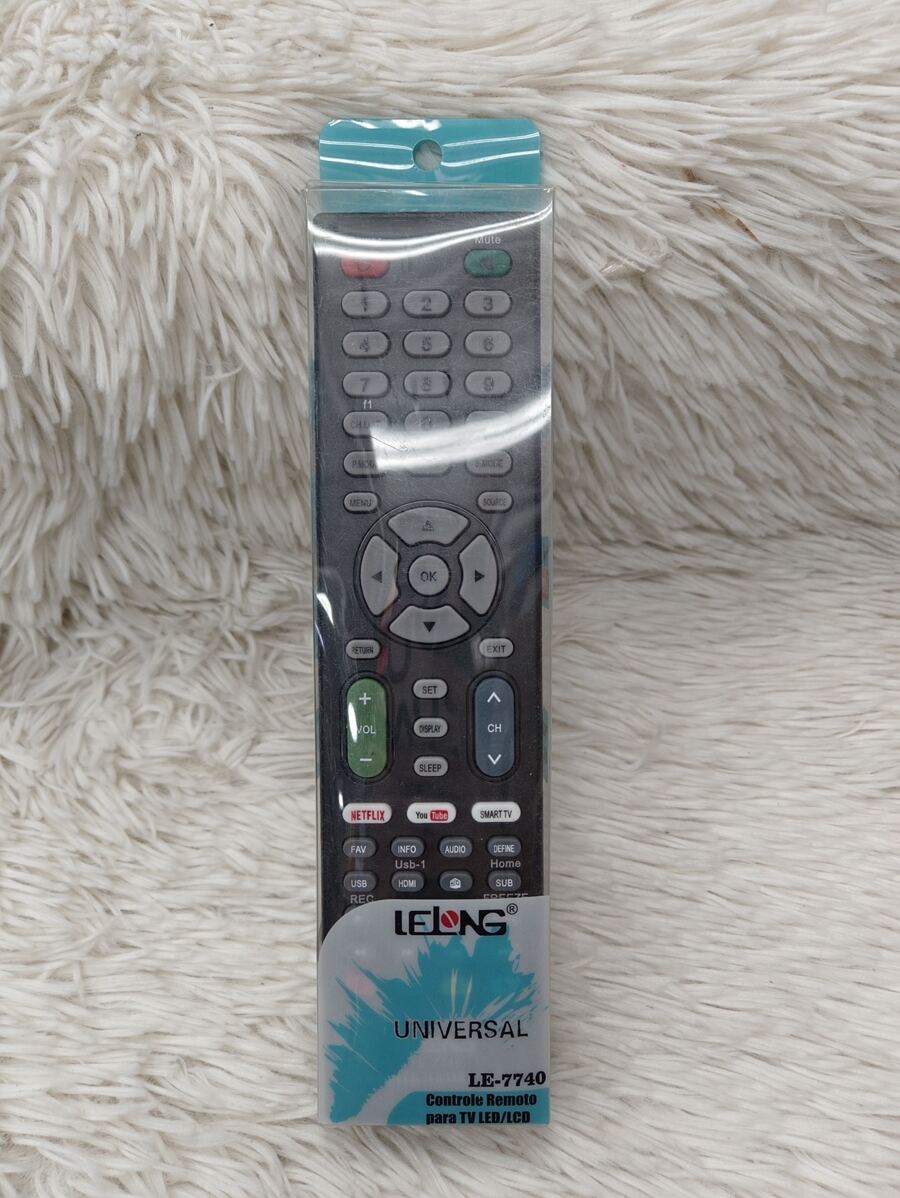 Eletrônicos Controle remoto universal para TV lelong LE-7740 - Preto - Visão 1