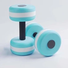 2 pièces/Paquet Haltère en mousse EVA, Aquagym, Haltère en mousse, Équipement d'aquagym pour piscine, Haltères d'exercice pour adultes en piscine, Haltère résistant à l'eau pour la natation, Équipement double usage pour la natation et le yoga, Accessoires de plage, Accessoires de piscine, Flotteur de piscine
