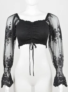 Top Fruncido Manga Larga COLORES AL AZAR - Multicolor - Ver 9