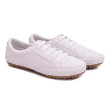 Women's Casual Flat Shoes With Elastic Adjustment, Very Practical And Comfortable For Your Everyday Life - trắng - Xem 1