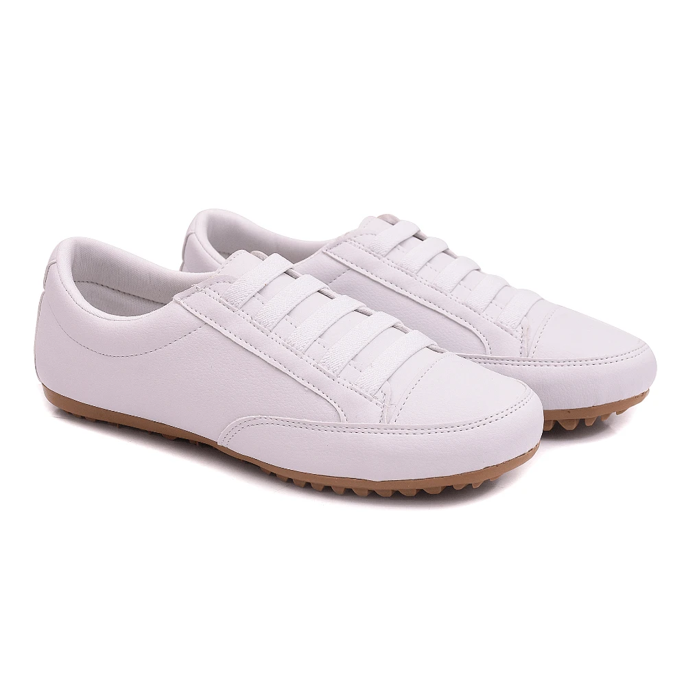 Women's Casual Flat Shoes With Elastic Adjustment, Very Practical And Comfortable For Your Everyday Life - trắng - Xem 1