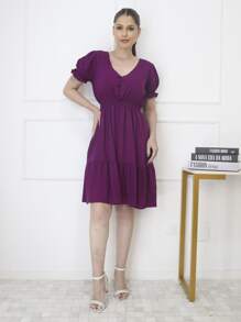 Women Dresses - Màu tím - Xem 2