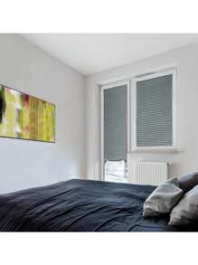 1pc Solid Color Cordless Pleated Fabric Shade Temporary Blinds Suitable For Living Room, Office, Bedroom, Kitchen, Bathroom Gifts Birthday Graduation