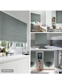 1pc Solid Color Cordless Pleated Fabric Shade Temporary Blinds Suitable For Living Room, Office, Bedroom, Kitchen, Bathroom Gifts Birthday Graduation