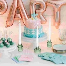 3-Piece Set Of Green Glass Candlesticks With Vertical Stripes, Dual-Purpose Candlesticks, Glass Candlestick Cups, Thick Candles And Thin Candles, Dual-Purpose High-End Candle Cups, Household Candlestick Ornaments,Halloween,Spooky,Autumn, Winter,Holiday,Festival,Room Decor,Gifts Birthday Graduation