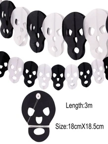 TYFYO 3 mètres Guirlande pendante d'Halloween Bunting Chauve-souris Citrouille Fantômes Araignée Bannière de papier Joyeux Halloween Décorations de fête d'horreur Accessoires d'automne, Noël