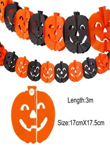 TYFYO 3 mètres Guirlande pendante d'Halloween Bunting Chauve-souris Citrouille Fantômes Araignée Bannière de papier Joyeux Halloween Décorations de fête d'horreur Accessoires d'automne, Noël