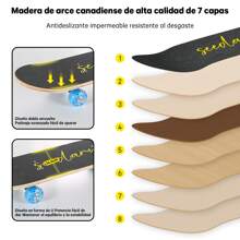 Patinetas Skateboard Completo para Principiantes Adultos Adolescentes Niños Tablas de 17/24 Pulgadas Patineta Estándar 7 Capas Alpine Maple Deck ABEC-7 - L - Ver 4