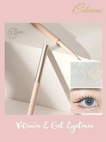 COLORROSE Lápiz delineador de ojos de crema de vitamina E, lápiz delineador de ojos de gel de 1,5 mm, con punta de estaño, fácil de usar, color suave e intenso, nutritivo para la piel, resistente al agua y al sudor, 60 mg - 1053 color carne - Ver 1