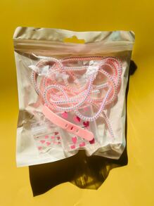 5 In 1 Heart Design iPhone 18w/20w Charger, Charging Cable And Tpu Protective Case Set - Clear - View 4