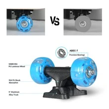 Patinetas Skateboard Completo para Principiantes Adultos Adolescentes Niños Tablas de 17/24 Pulgadas Patineta Estándar 7 Capas Alpine Maple Deck ABEC-7 - L - Ver 3