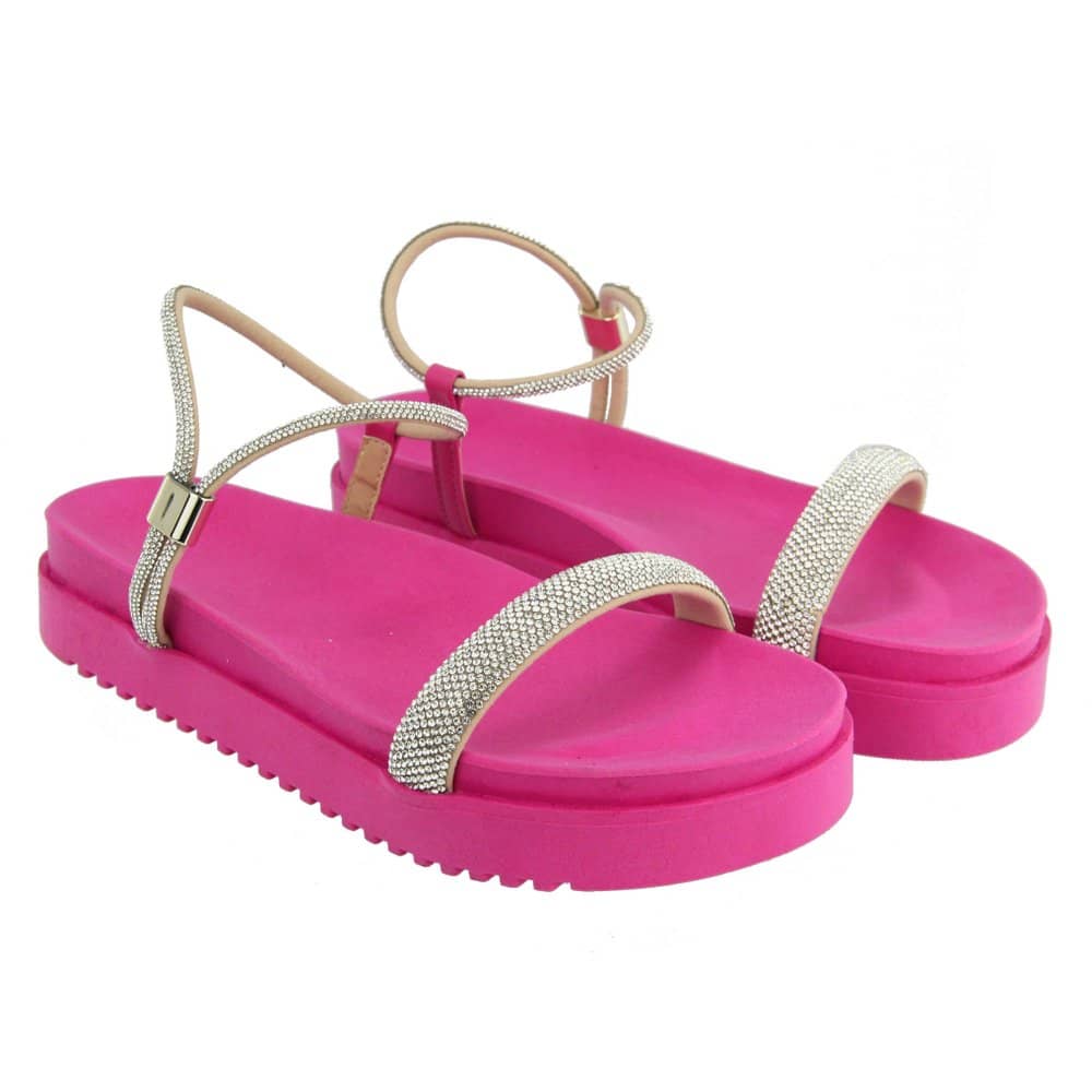 Women Flat Sandals - Màu Hồng Tươi - Xem 1