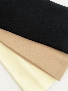 3 piezas banda para el cabello informal sólida para mujer para la vida diaria para volver a la escuela - Multicolor - Ver 4