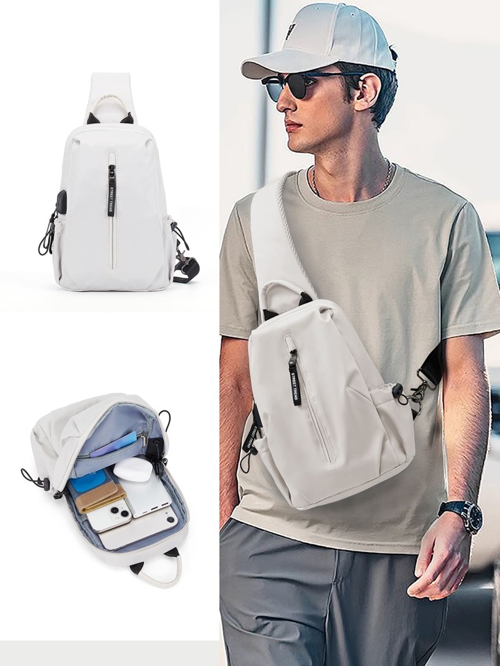 Sling Bags Men Shoulder Backpack Small Cross Body Chest Sling Backpack Belt Bag for Women Men Fashionable Crossbody Waist Bag with Adjustable Strap Black Lightweight Waterproof Sling Backpack Shoulder...