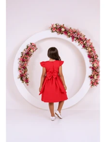 Young Girls Dresses - 紅色 - 查看 2