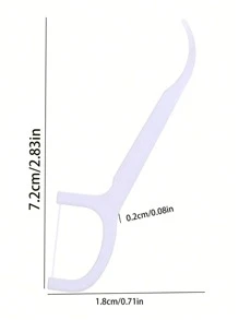 1 Box Of 50pcs Super Fine & Smooth Dental Floss Picks, Independent. Packaged In Box With Dental Floss & Toothpicks - White - View 8