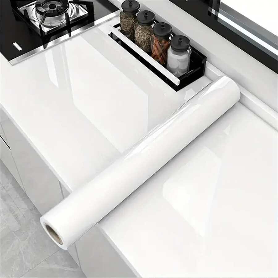 1 Cuộn Dày Long lanh Trân châu Trắng PVC Tự dính Hình nền - trắng - Xem 1