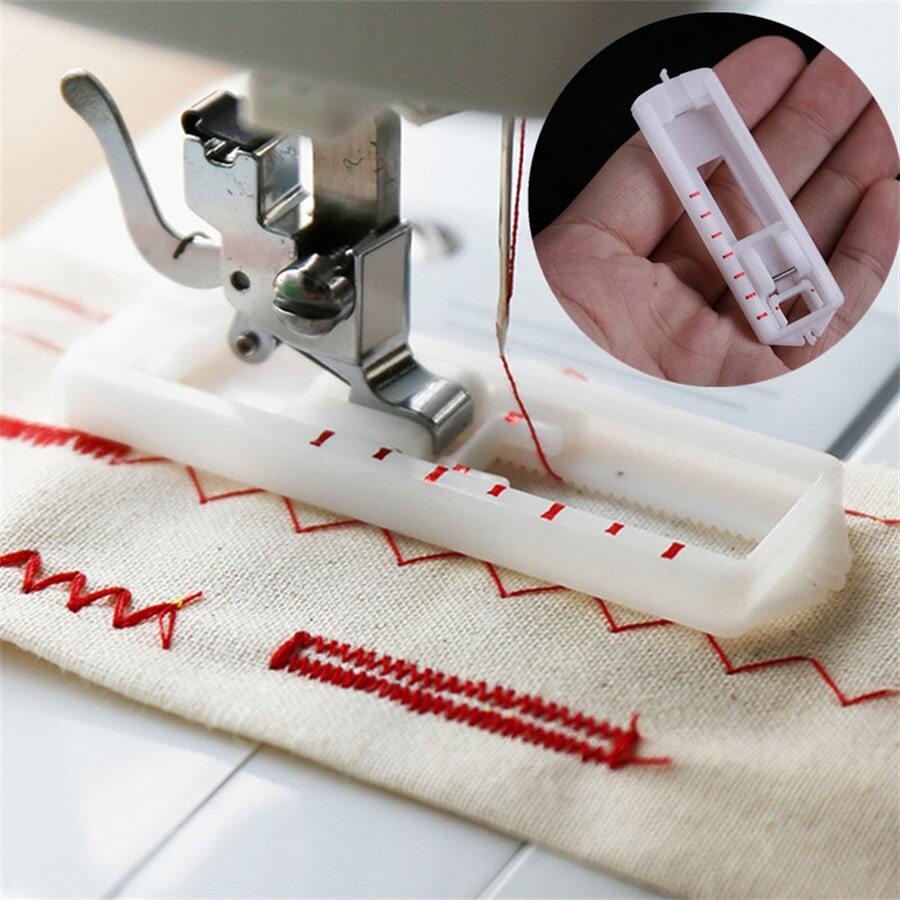 1pc Sewing Machine Presser Foot Buttonhole Foot Snap-on Buttonhole Presser Foot - Silver - View 1