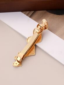 1pc Women Hair Accessory Metal Heart Shaped Spring Clip For Ponytail In Simple And Versatile Style Casual Valentine's Day Valentines