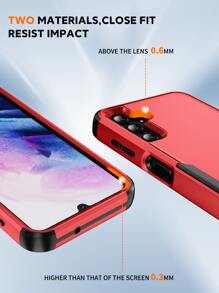 Contrast Frame Phone Case - Red - View 3