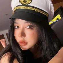 Chapéu De Polícia E De Marinheiro Fantasia Festa Adulto Carnaval Haloween Cosplay - marinheiro - Visão 2