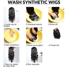 夹式刘海前片齐刘海假发 深棕色合成假发片 夹式接发 女士耐热 - Dark Brown - 查看 11