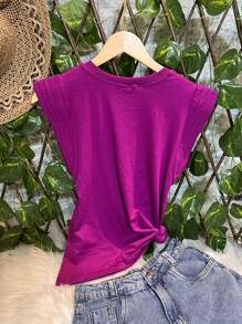 Women T-Shirts - 紫色 - 查看 2