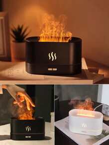 1pc Flame Aroma Diffuser, Ultrasonic Humidifier, 7 Colors Lighting Aromatherapy Diffuser, USB Essential Oil Diffuser Air Freshener Gifts Birthday Graduation