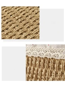 1pc Rattan Desktop Storage Basket, Simple Home Use Storage Box For Cosmetics, Snacks, And Miscellaneous Items